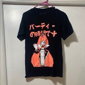 Hot Topic Black and peach  Anime Graphic Tee